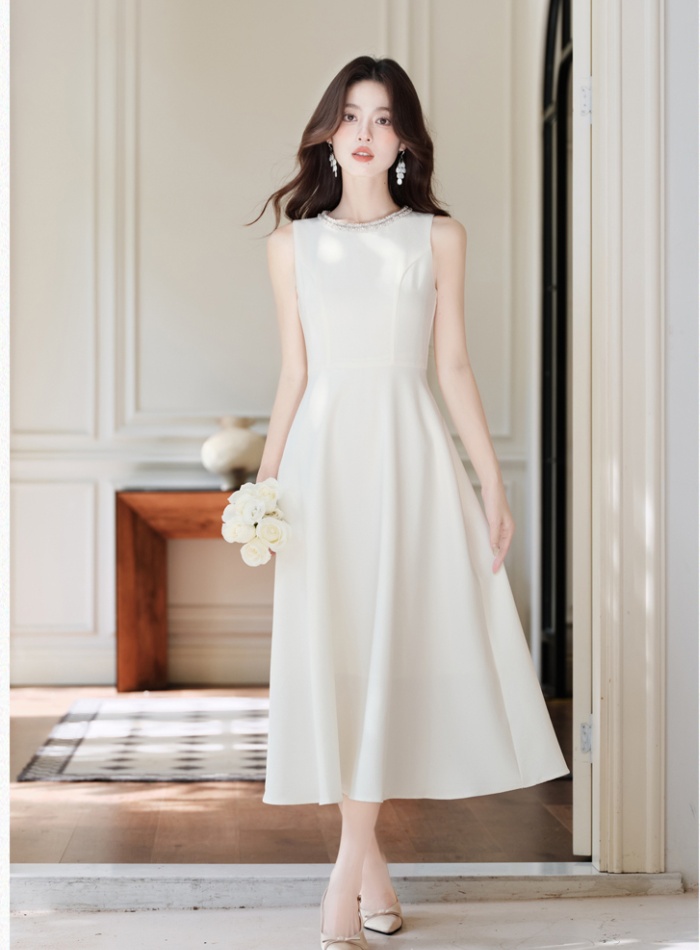 Chanelstyle coat sleeveless dress 2pcs set