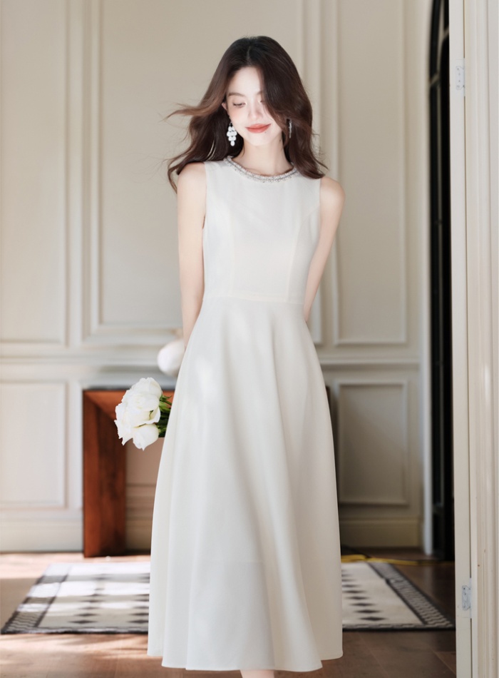 Chanelstyle coat sleeveless dress 2pcs set