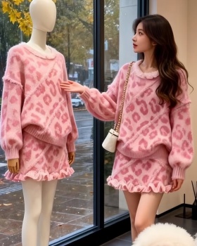 Slim tops autumn and winter skirt a set for women