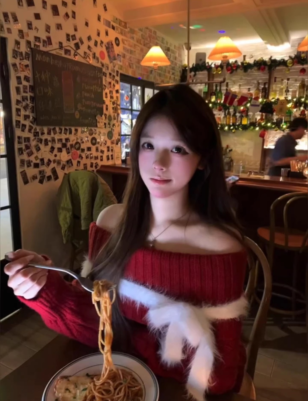 Enticement spicegirl tops red strapless sweater for women