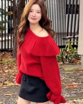 Christmas lazy winter red sweater