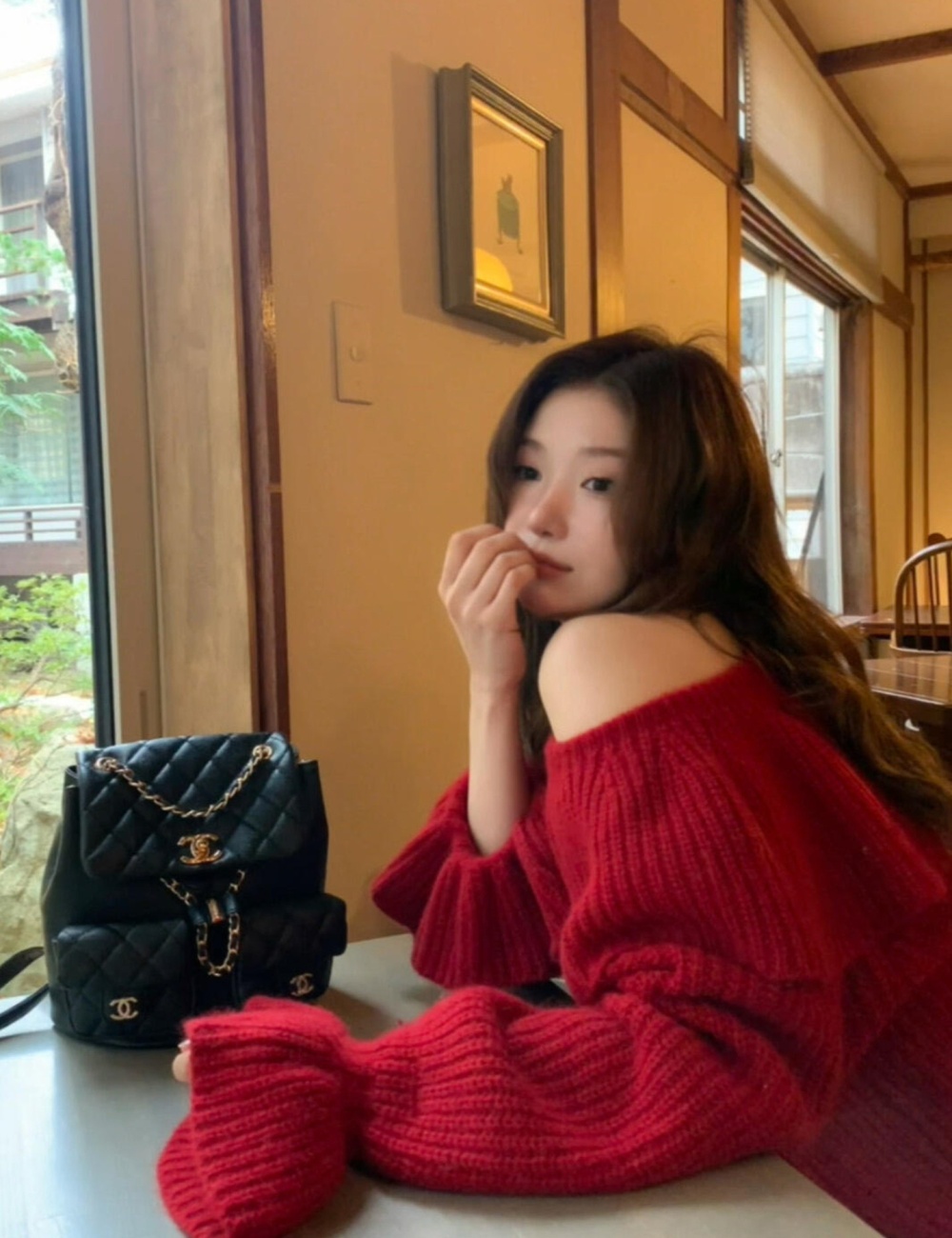 Christmas lazy winter red sweater