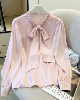 Chiffon spring fashion satin shirt for women