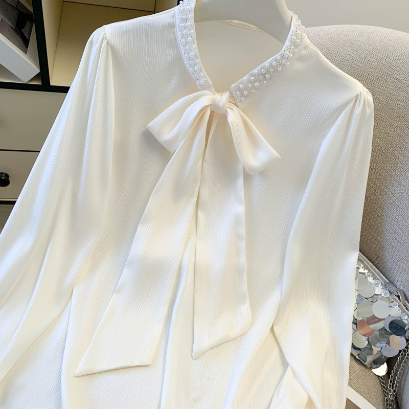 Chiffon spring fashion satin shirt for women