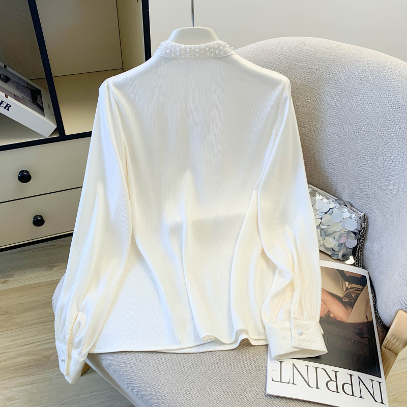 Chiffon spring fashion satin shirt for women