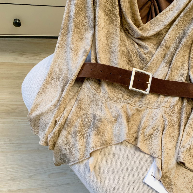 Pseudo-two all-match T-shirt retro long sleeve tops