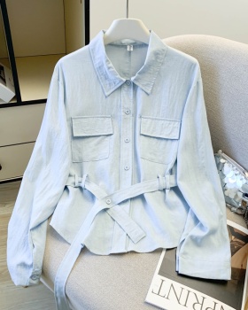 All-match slim long sleeve shirt for women