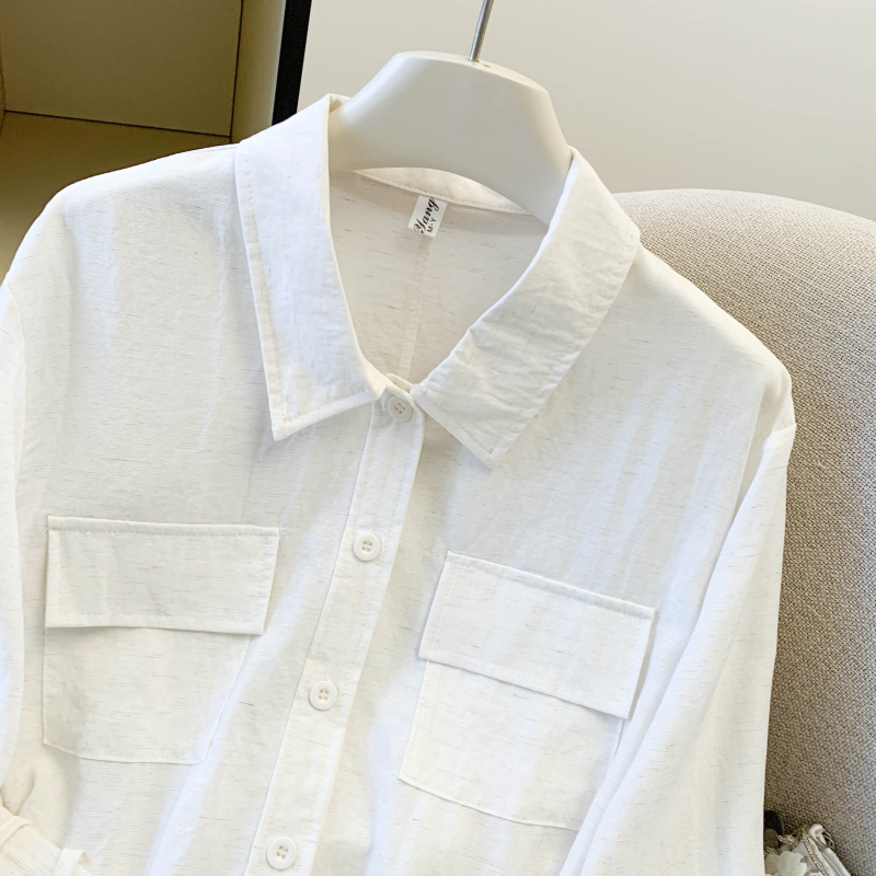 All-match slim long sleeve shirt for women