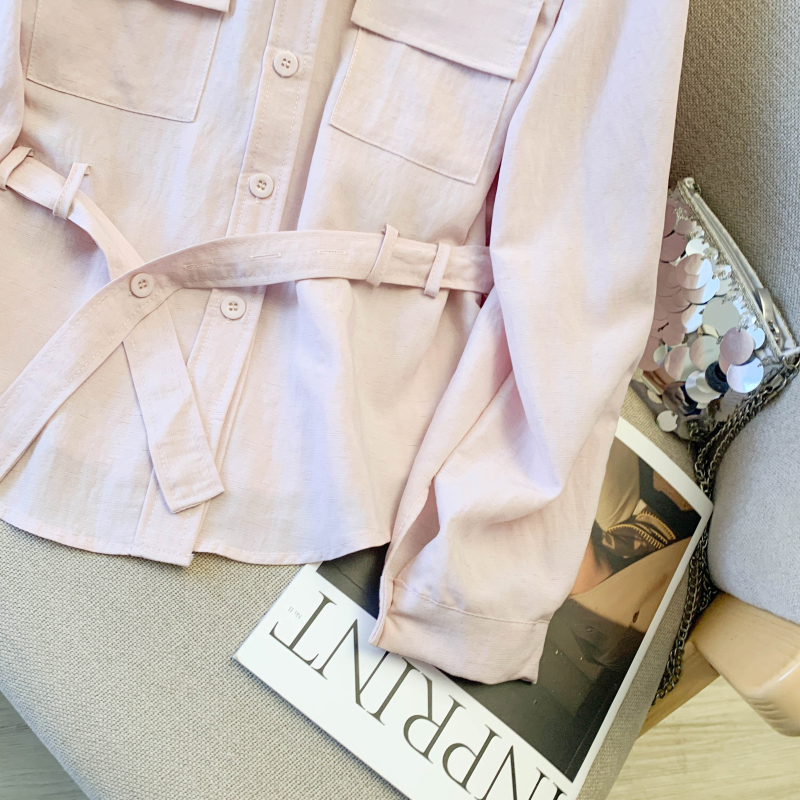 All-match slim long sleeve shirt for women