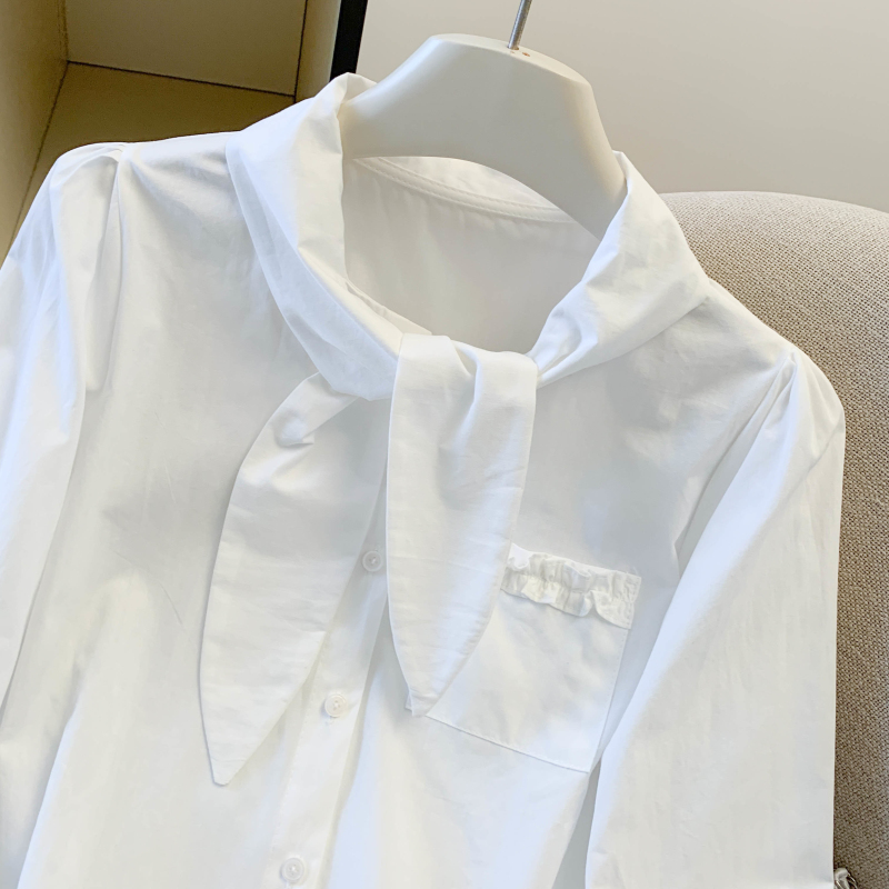 Long sleeve plaid shirt simple all-match tops for women