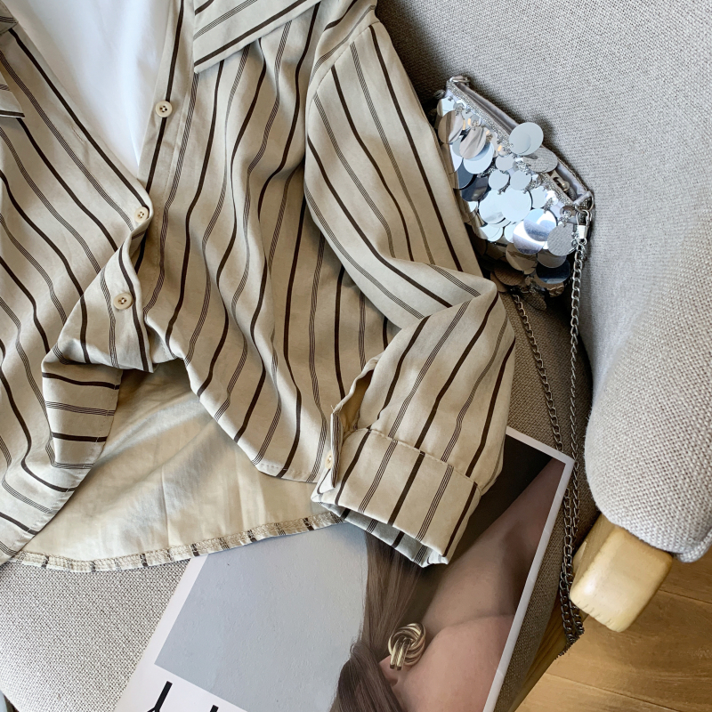 Pseudo-two Western style tops long sleeve shirt for women