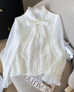 Niche long sleeve shirt temperament tops for women