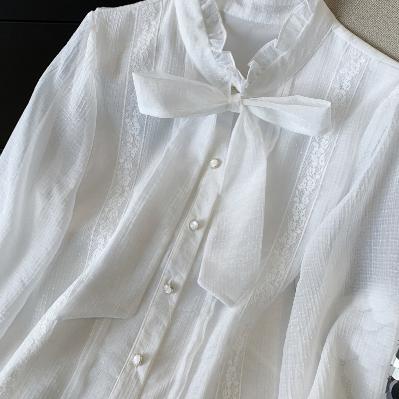 Niche long sleeve shirt temperament tops for women