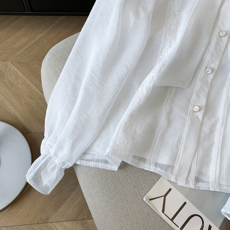 Niche long sleeve shirt temperament tops for women