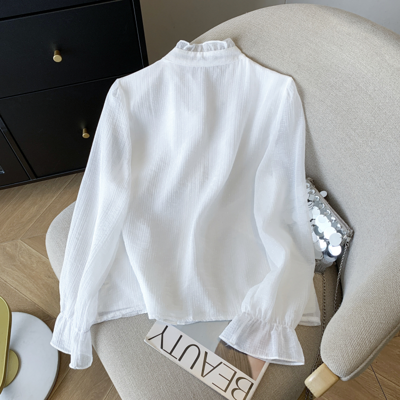 Niche long sleeve shirt temperament tops for women