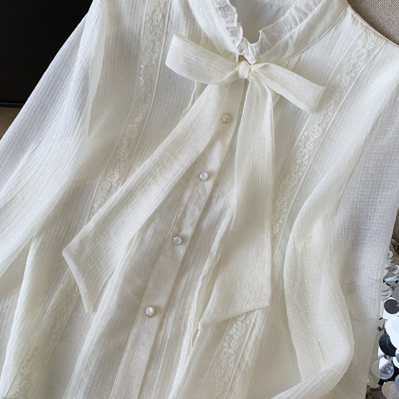 Niche long sleeve shirt temperament tops for women