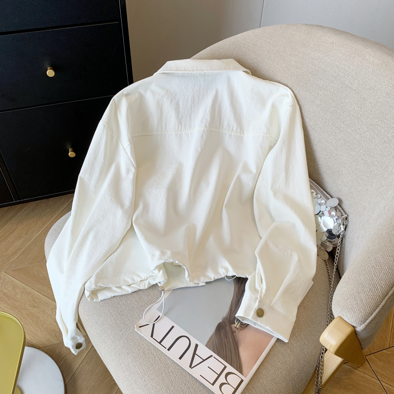 Spring Casual all-match shirt short loose tops for women