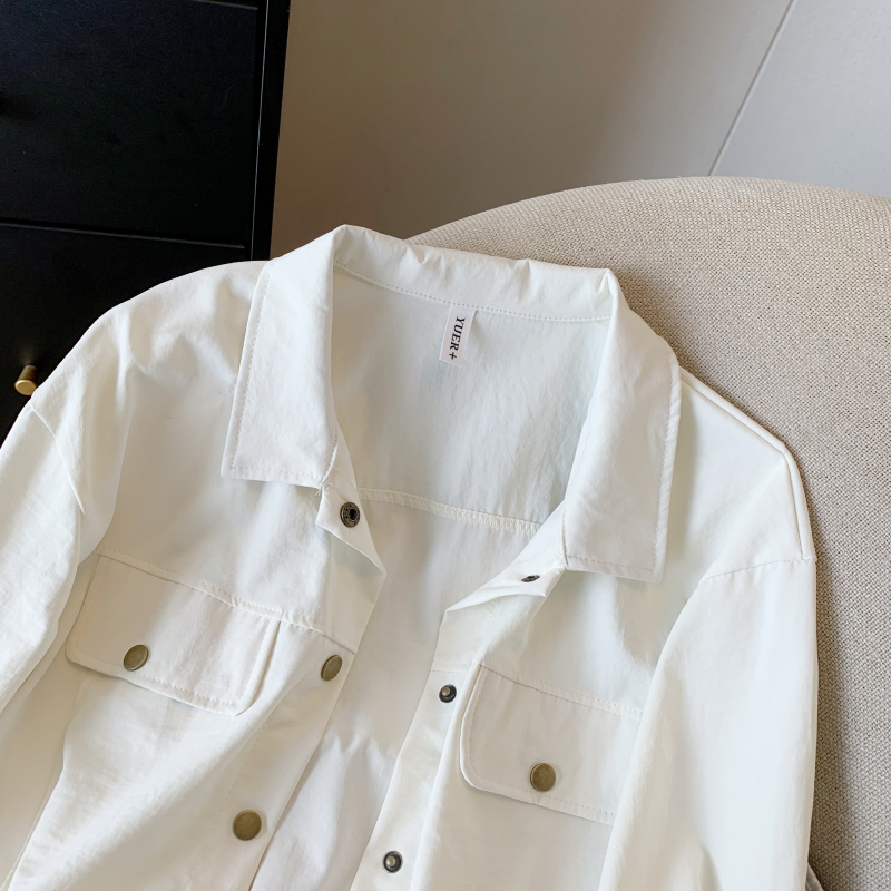 Spring Casual all-match shirt short loose tops for women