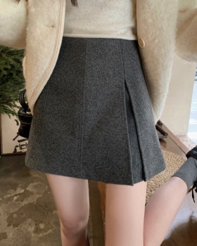 Split package hip short skirt A-line culottes for women