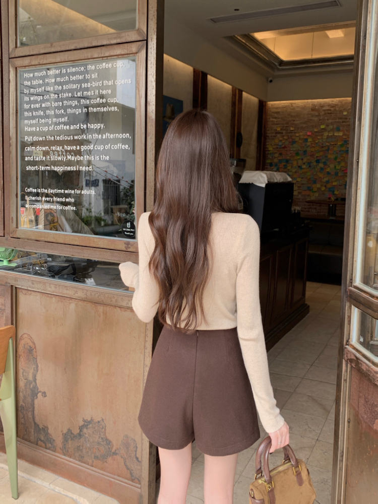 Split package hip short skirt A-line culottes for women