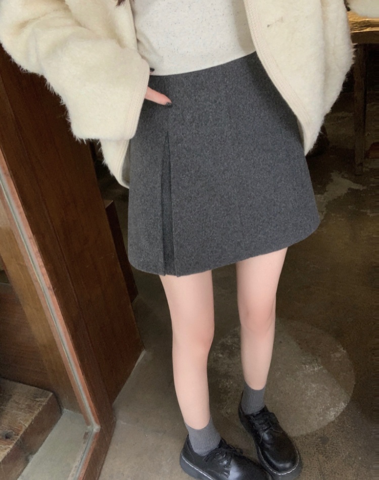 Split package hip short skirt A-line culottes for women