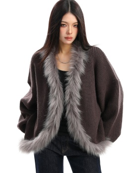 Plush knitted thick coat lazy thick sweater