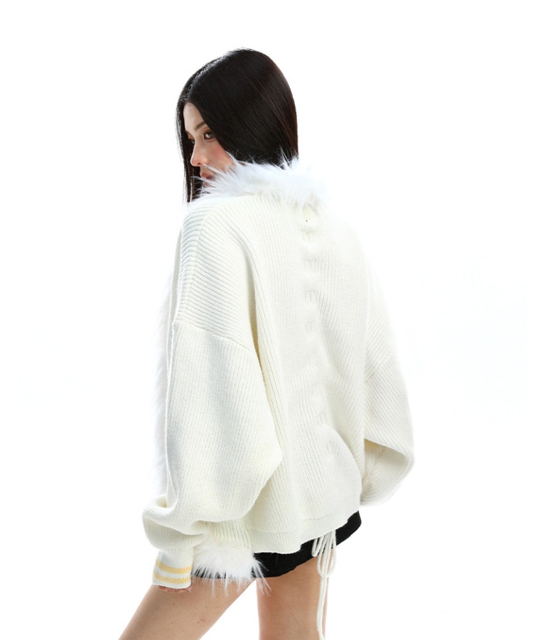 Plush knitted thick coat lazy thick sweater
