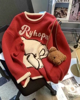 Fashion Cover belly lovely show young slim cartoon sweater