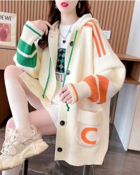 Korean style lazy sweater knitted loose coat for women