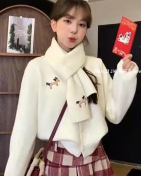 Embroidery pony Casual scarves winter show young sweater