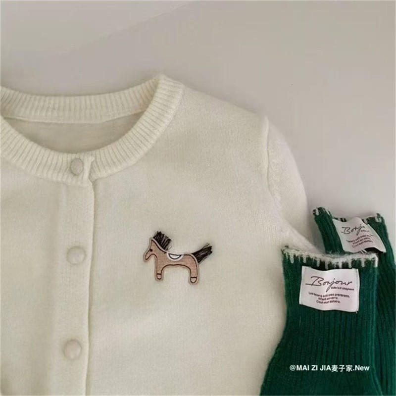 Embroidery pony Casual scarves winter show young sweater