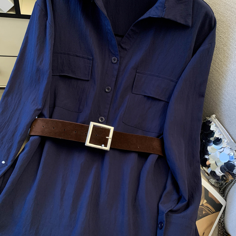 Simple Casual all-match tops spring long sleeve shirt