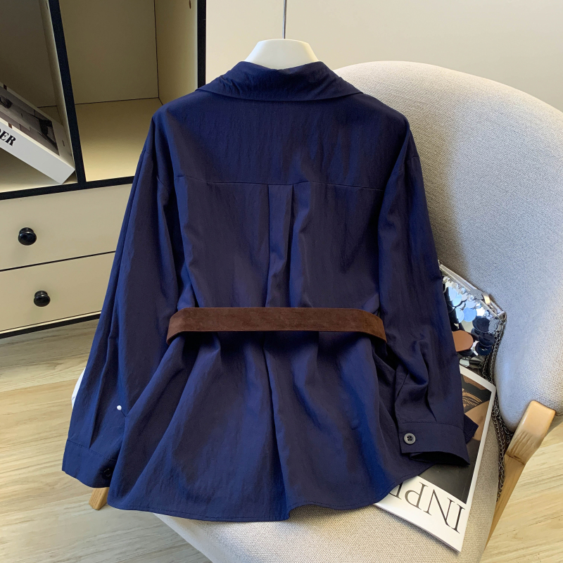 Simple Casual all-match tops spring long sleeve shirt