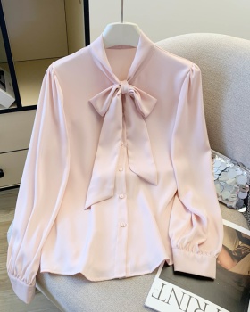 Long sleeve simple shirt temperament tops for women