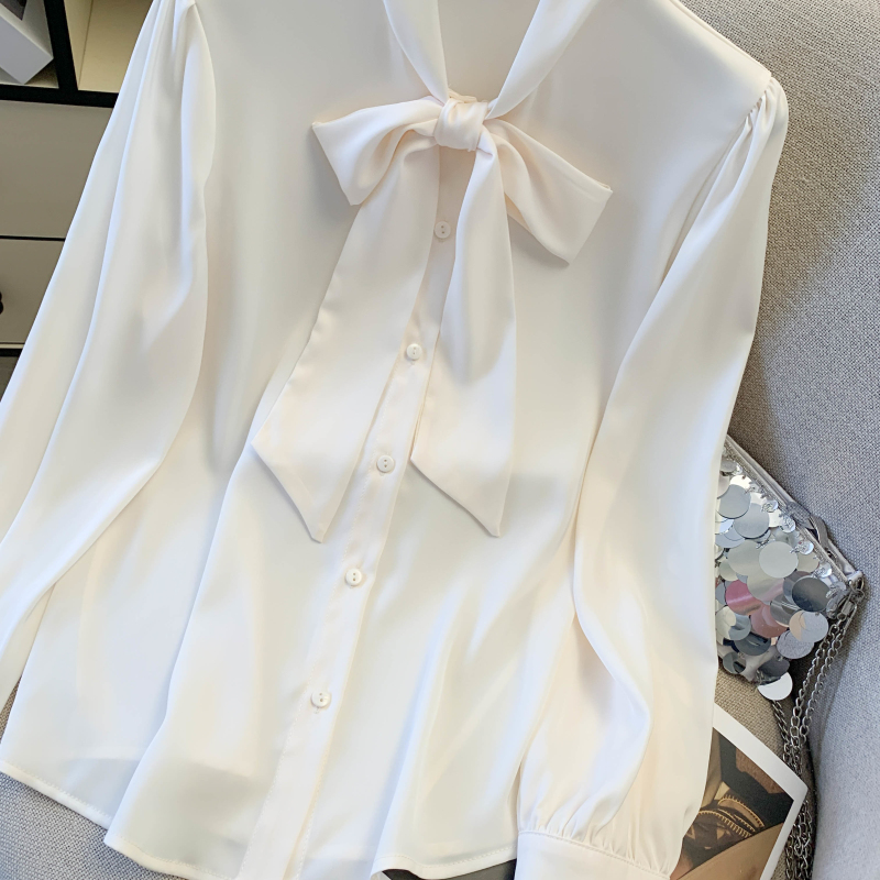 Long sleeve simple shirt temperament tops for women