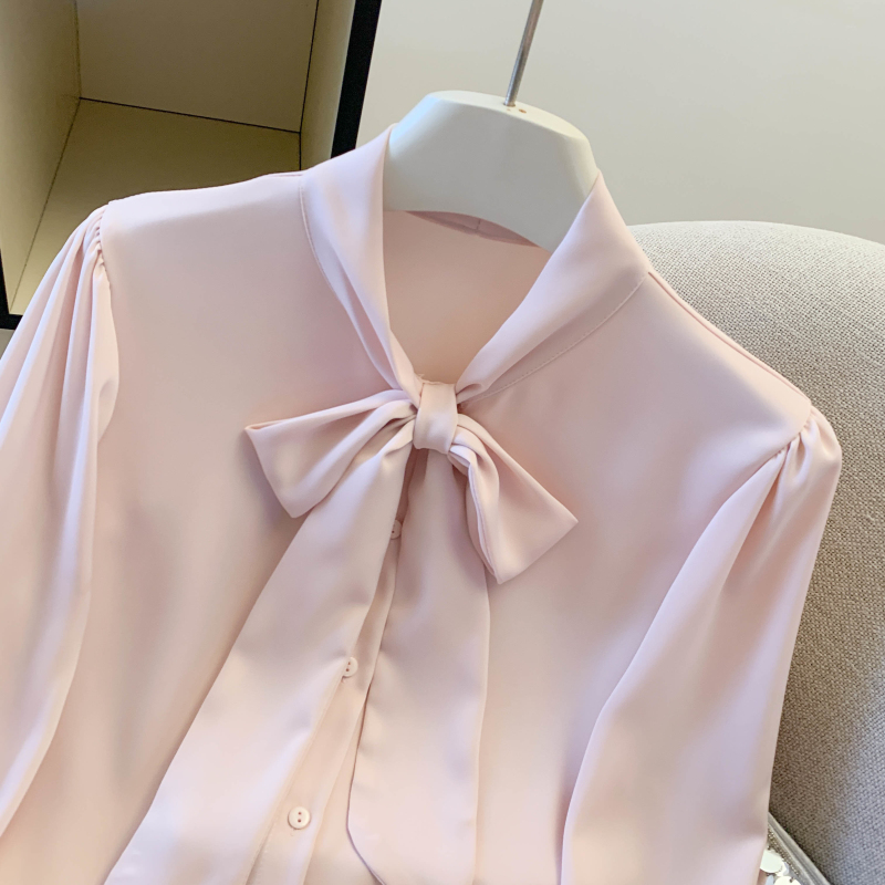 Long sleeve simple shirt temperament tops for women