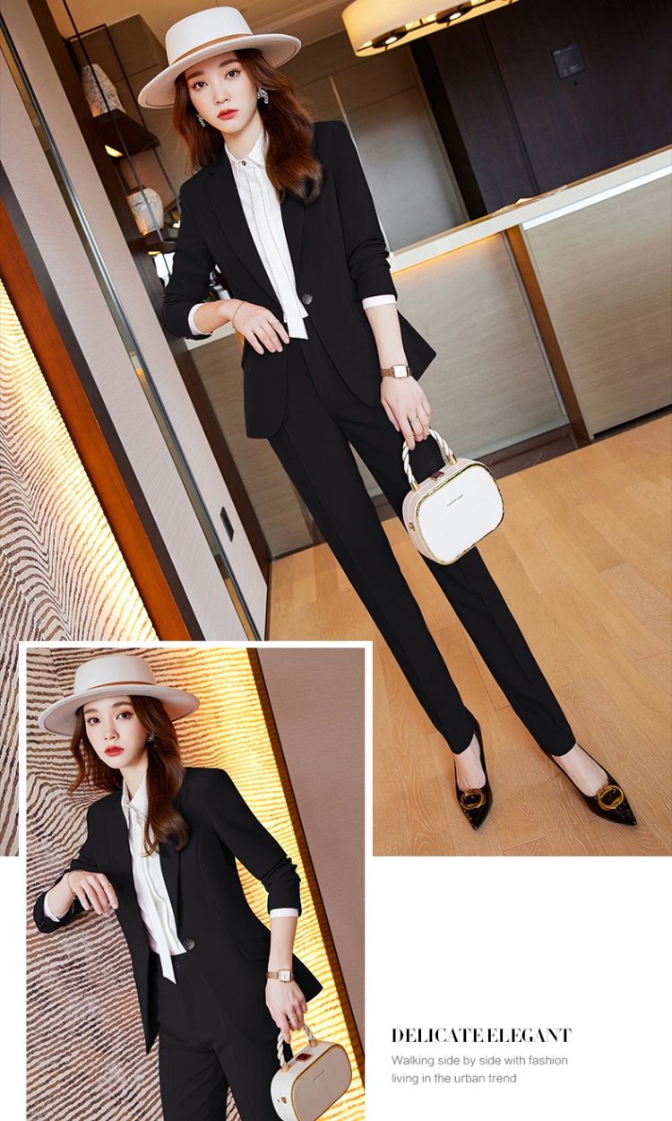 Red coat business suit a set for women