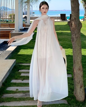 Lace long dress banquet formal dress for women