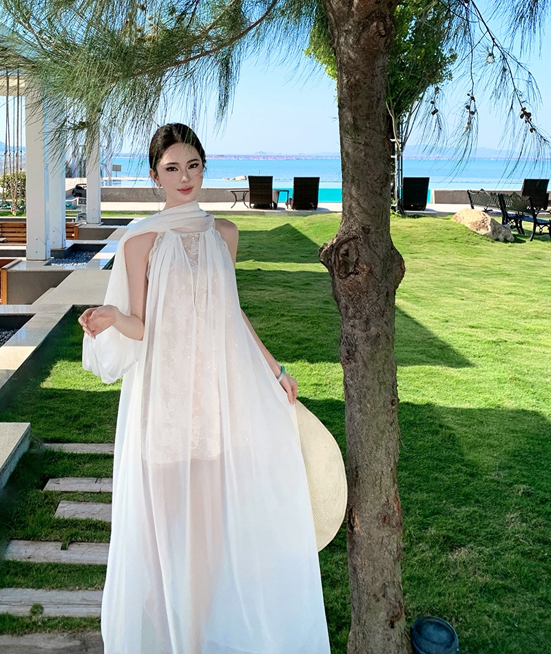 Lace long dress banquet formal dress for women