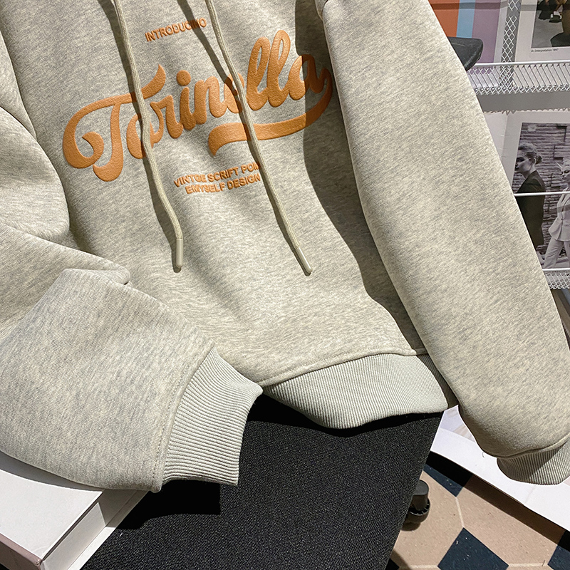 Autumn and winter thermal tops pure cotton hoodie