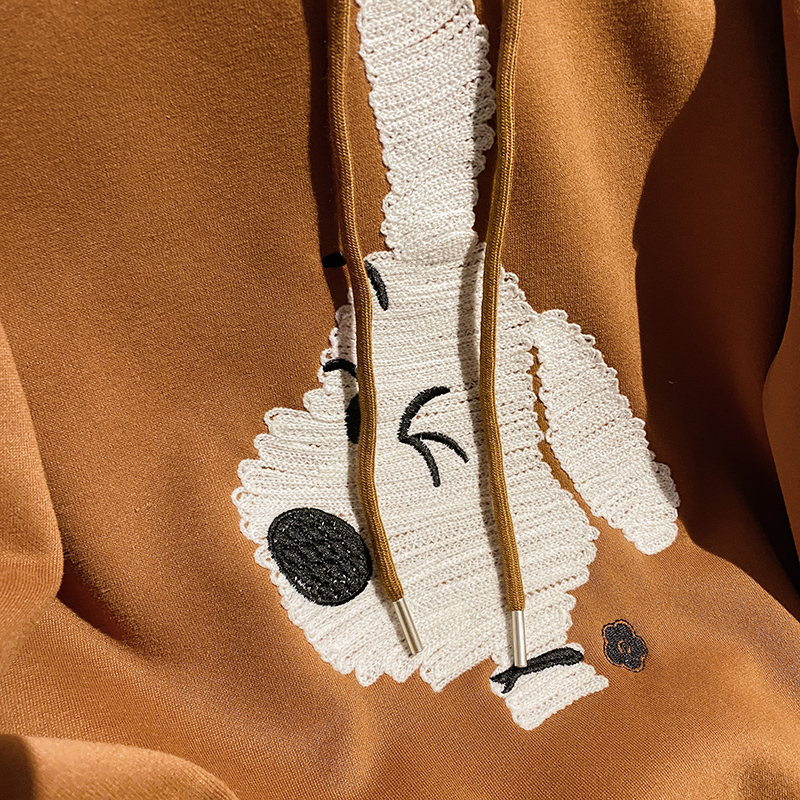 Autumn and winter hooded hoodie pure cotton tops for women