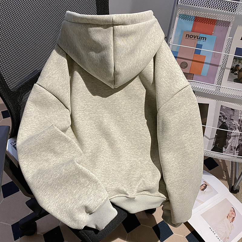 Embroidered flowers tops hooded hoodie for women