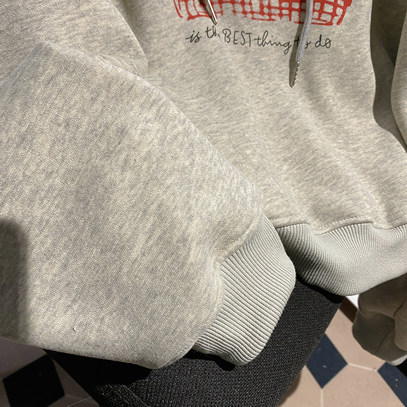 Embroidered flowers tops hooded hoodie for women