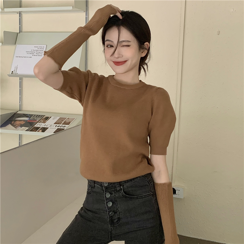 Removable sleeve long sleeve sweater niche tops for women