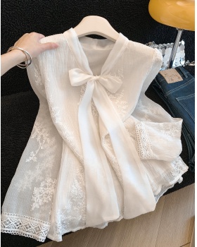 France style long sleeve tops temperament shirt for women