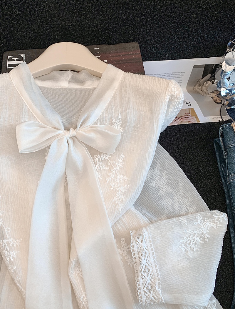 France style long sleeve tops temperament shirt for women