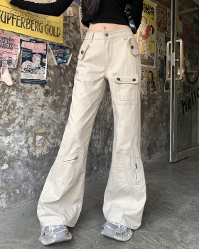 Many pocket micro speaker jeans mopping work pants