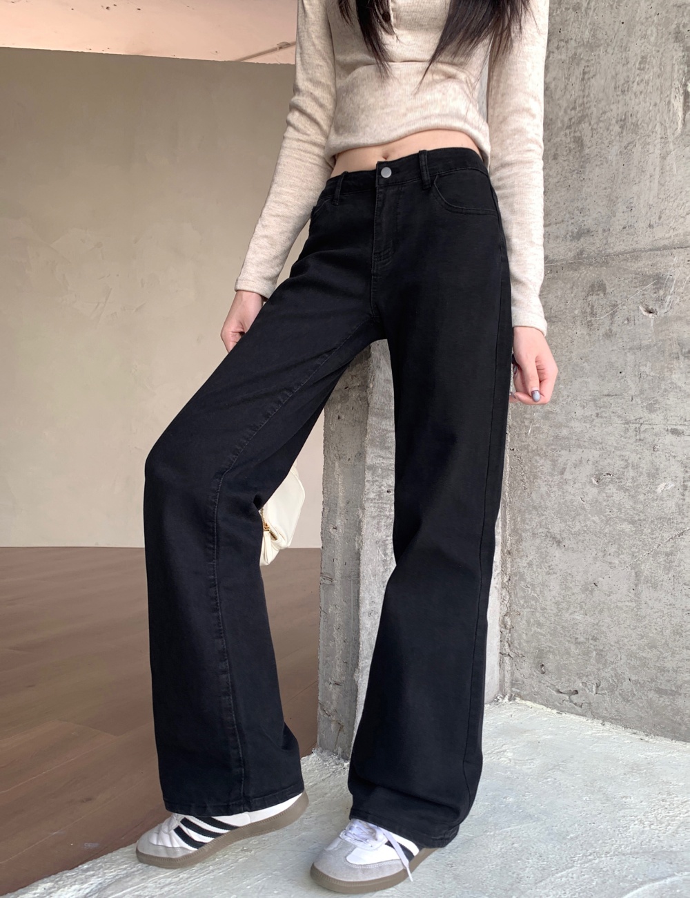 Elasticity autumn jeans slim all-match long pants