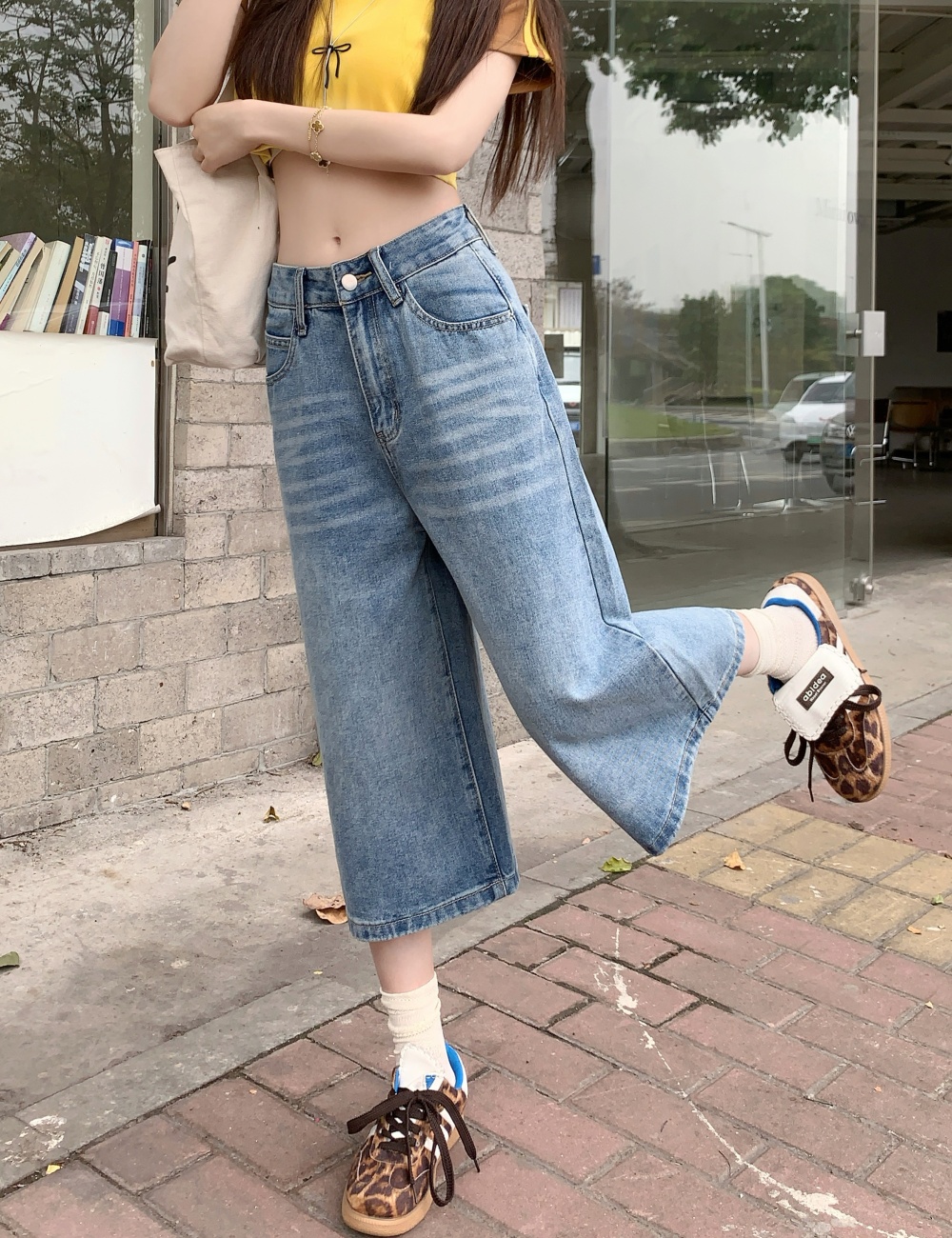 Loose five pants all-match short jeans for women