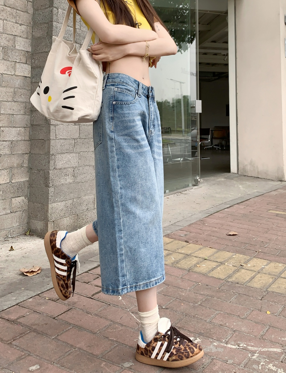 Loose five pants all-match short jeans for women